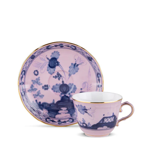 Taza de Cafe con Plato Azalea - Oriente Italiano (para Lista de novios)