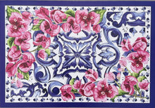 Cargar imagen en el visor de la galería, Individual Reversible Sienna - Arabesco y Hojas Rosas