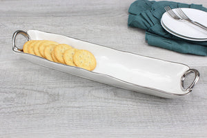 Bandeja Para Galletas Con Asas Plateadas