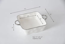 Cargar imagen en el visor de la galería, Fuente Para Hornos Cuadrada De Asas Plateadas