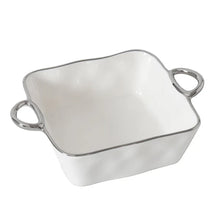 Cargar imagen en el visor de la galería, Fuente Para Hornos Cuadrada De Asas Plateadas