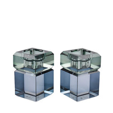 Cargar imagen en el visor de la galería, Set De Candelabros Azul &amp; Esmeralda
