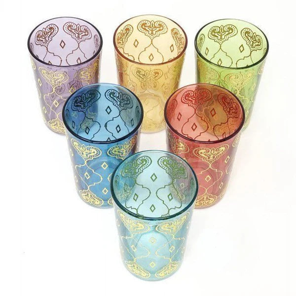 Set De 6 Vasos De Te Corazón