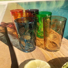 Cargar imagen en el visor de la galería, Set De 6 Vasos De Te Flores