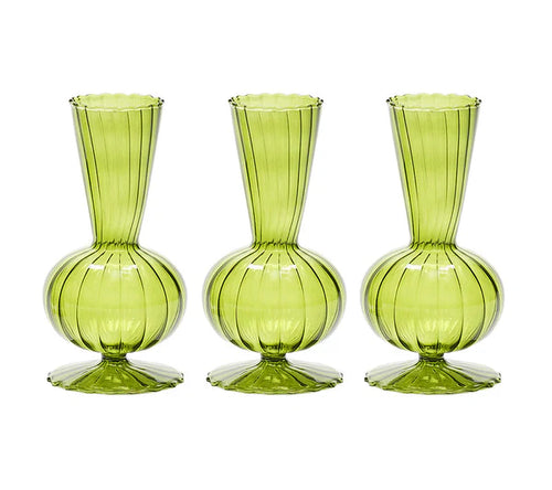 Set De 3 Floreros Tess Oliva