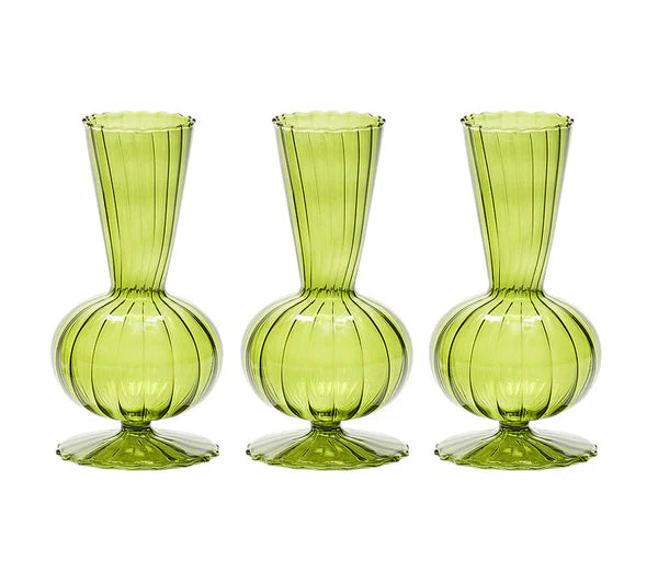 Set De 3 Floreros Tess Oliva