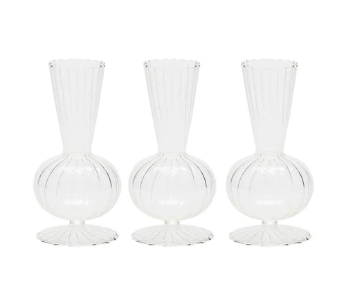 Set De 3 Floreros Tess Transparente