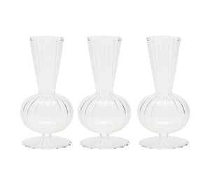 Set De 3 Floreros Tess Transparente