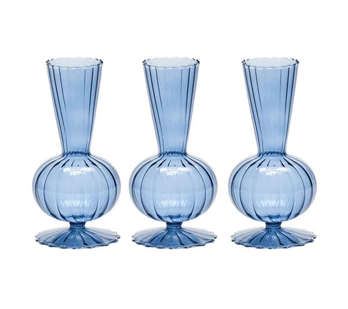 Set De 3 Floreros Tess Azul