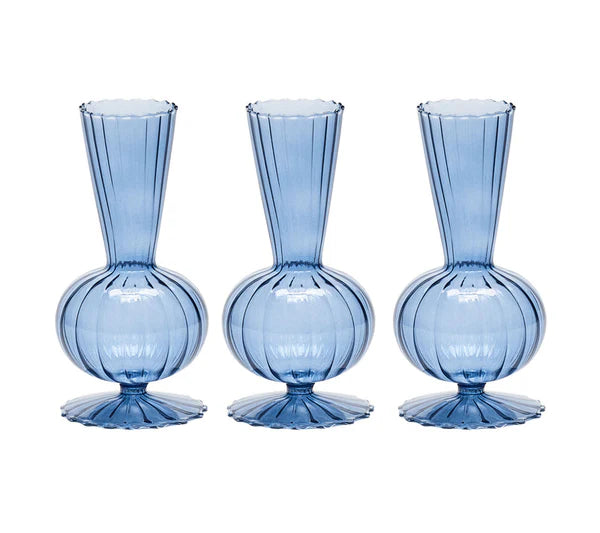 Set De 3 Floreros Tess Azul