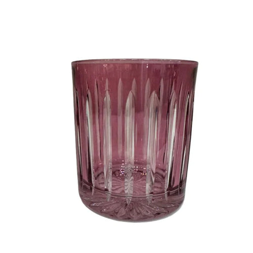 Vaso De Whiskey Rayas Rosa