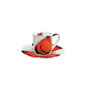 Taza espresso/plato mariposa - Rojo - Shop now