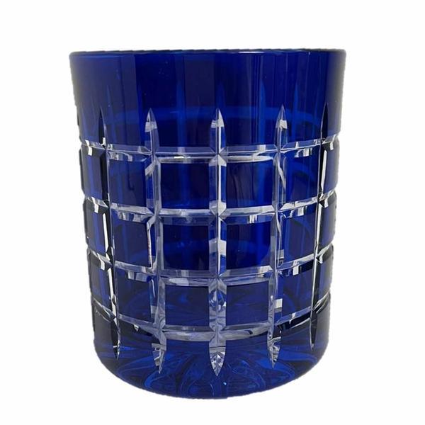 Vaso de Whiskey Cuadros - Azul - Shop Now